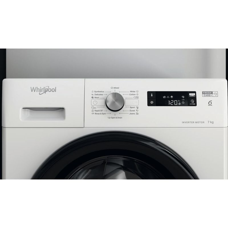 Whirlpool Pralka Wolnostojące FFS 7259 B EE Biel Ładowany od frontu B Lifestyle control panel