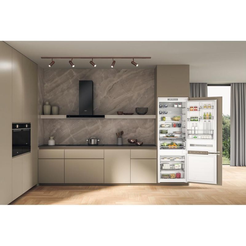 Whirlpool Lodówka z zamrażarką Do zabudowy WH SP70 T232 P Biel Dwudrzwiow(y)a Lifestyle frontal open