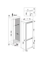 Whirlpool Lodówka z zamrażarką Do zabudowy WH SP70 T122 Biel Dwudrzwiow(y)a Technical drawing