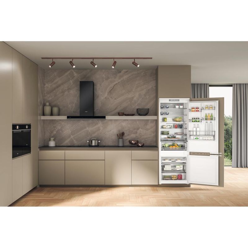 Whirlpool Lodówka z zamrażarką Do zabudowy WH SP70 T241 P Biel Dwudrzwiow(y)a Lifestyle frontal open