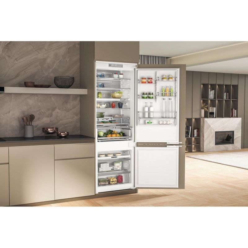 Whirlpool Lodówka z zamrażarką Do zabudowy WH SP70 T241 P Biel Dwudrzwiow(y)a Lifestyle perspective open