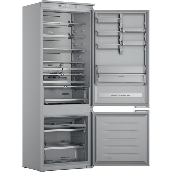 Whirlpool Lodówka z zamrażarką Do zabudowy WH SP70 T262 P Szary Dwudrzwiow(y)a Frontal