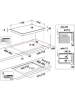 Whirlpool Płyta grzewcza WF S1577 CPNE Czarny Induction vitroceramic Technical drawing