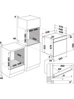 Whirlpool Piekarnik Do zabudowy OMR55CU1B Elektryczny A Technical drawing