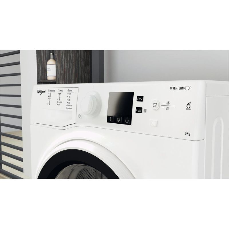 Whirlpool Pralka Wolnostojące WRBSS 6249 W EU Biel Ładowany od frontu C Lifestyle control panel