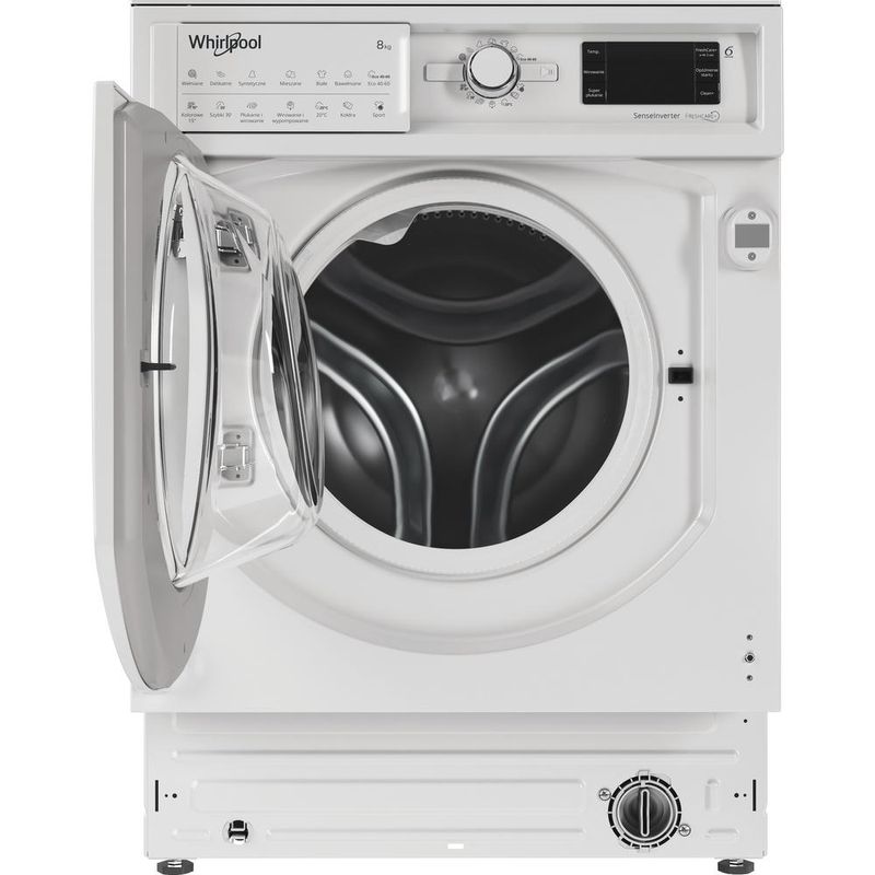 Whirlpool Pralka Do zabudowy BI WMWG 81485 PL Biel Ładowany od frontu B Frontal open