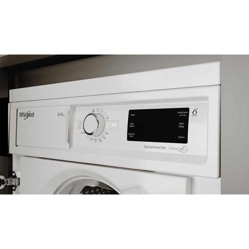 Whirlpool Pralkosuszarka Do zabudowy BI WDWG 861485 EU Biel Ładowany od frontu Lifestyle control panel