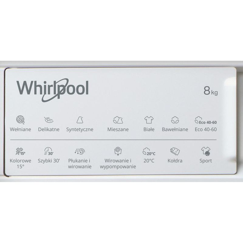 Whirlpool Pralka Do zabudowy BI WMWG 81485 PL Biel Ładowany od frontu B Program