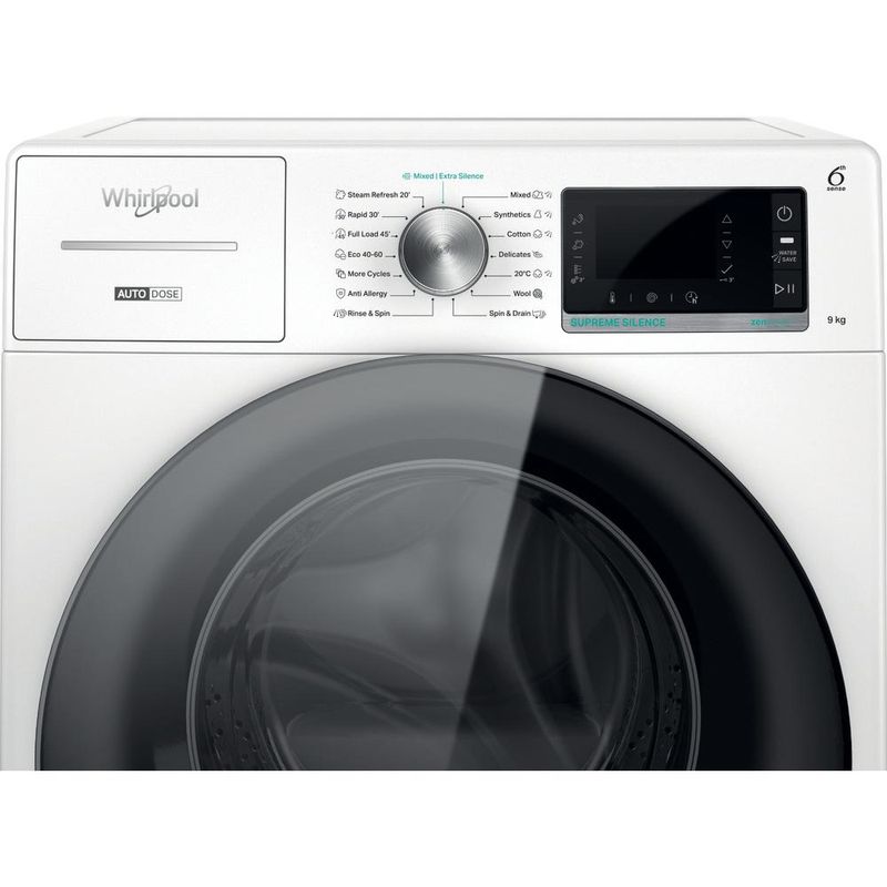 Whirlpool Pralka Wolnostojące W8 W946WB EE Biel Ładowany od frontu A Control panel