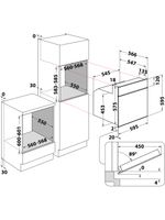 Whirlpool Piekarnik Do zabudowy AKP 745 WH Elektryczny A Technical drawing