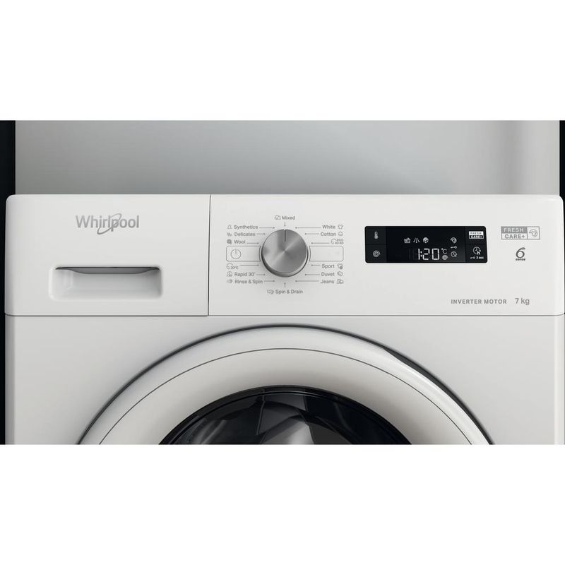 Whirlpool Pralka Wolnostojące FFS 7458 W EE Biel Ładowany od frontu B Lifestyle control panel