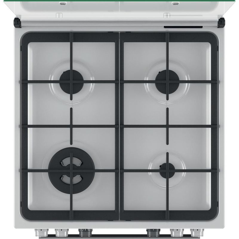 Whirlpool Kuchenka WS68G8CHW/E Biel Gazowy Frontal top down