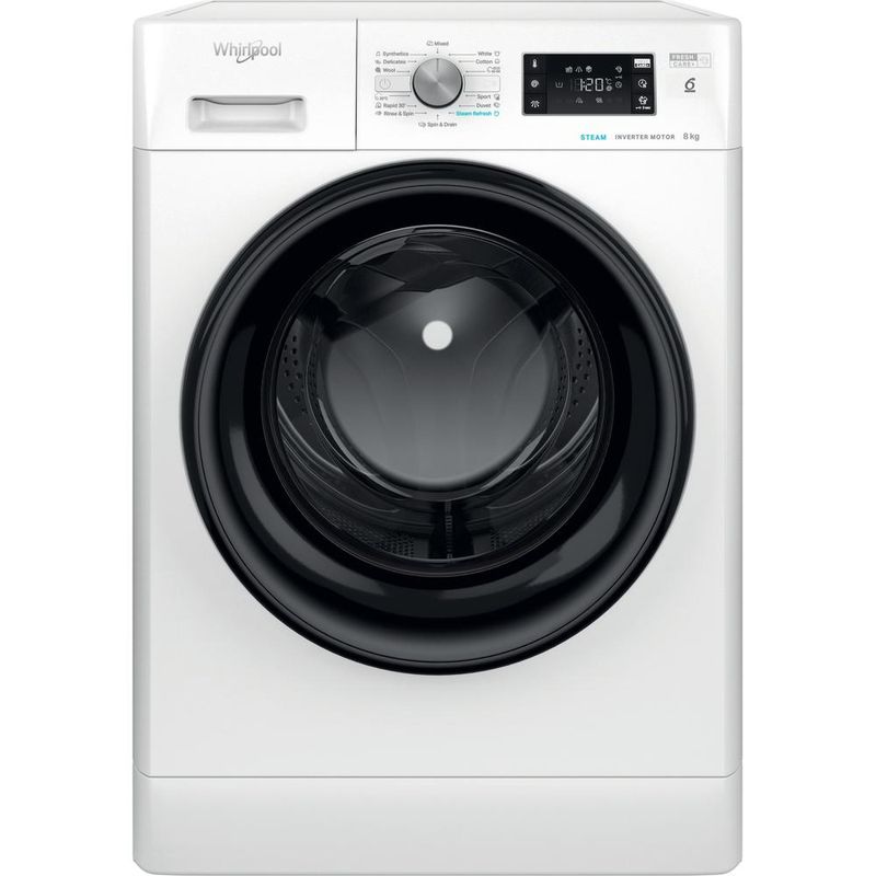 Whirlpool Pralka Wolnostojące FFB 8458 BV EE Biel Ładowany od frontu B Frontal