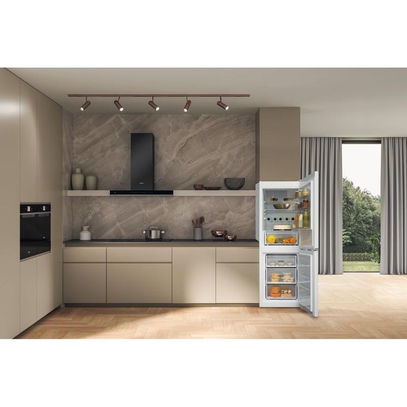 Whirlpool Lodówka z zamrażarką Wolnostojące W5 722E W Biały Dwudrzwiow(y)a Lifestyle frontal open