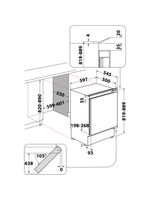 Whirlpool Lodówka Do zabudowy WBUF011 Biel Technical drawing