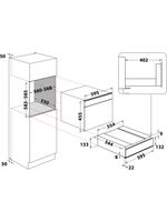 Whirlpool Podgrzewacz płytowy WD 142/IXL Inox Technical drawing