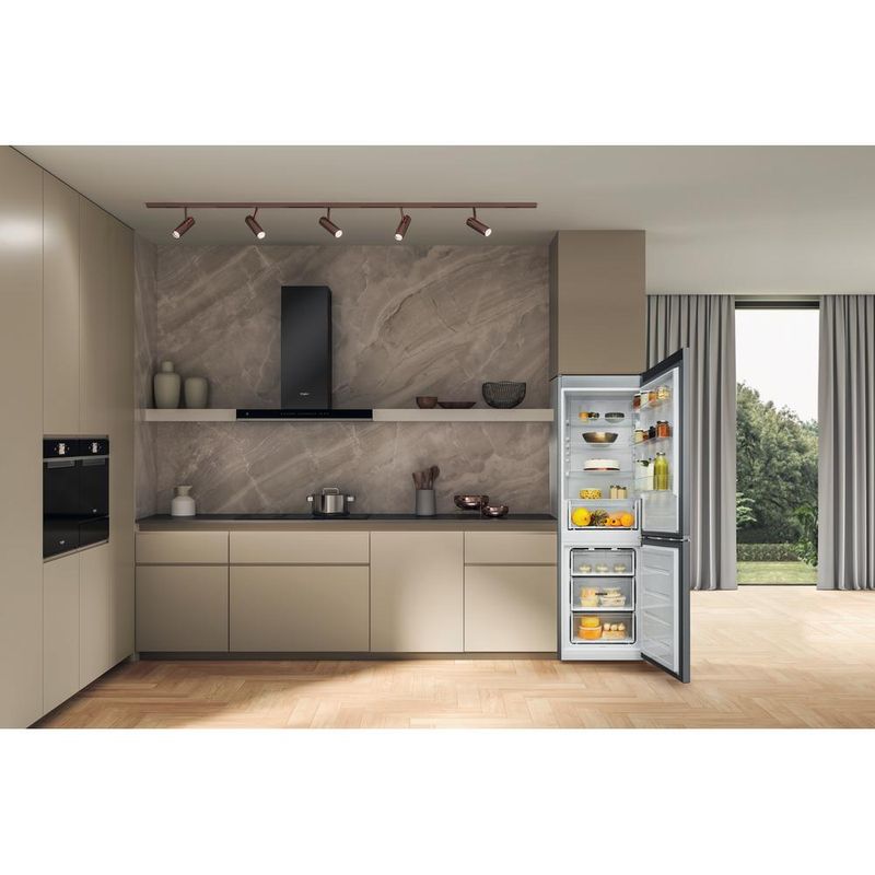 Whirlpool Lodówka z zamrażarką Wolnostojące W5 822E OX Optic Inox Dwudrzwiow(y)a Lifestyle frontal open