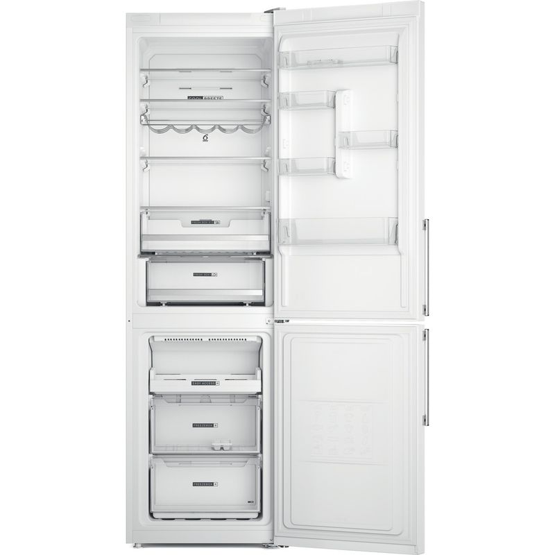 Whirlpool-Lodowka-z-zamrażarką-Wolnostojące-W7X-92O-W-H-Biały-Dwudrzwiow-y-a-Frontal-open