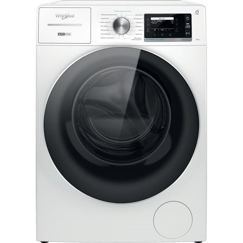 Whirlpool Pralka Wolnostojące W8X 89AD SILENCE PL Biel Ładowany od frontu A Frontal