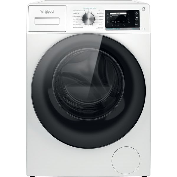 Whirlpool Pralka Wolnostojące W7X 89 SILENCE PL Biel Ładowany od frontu A Frontal
