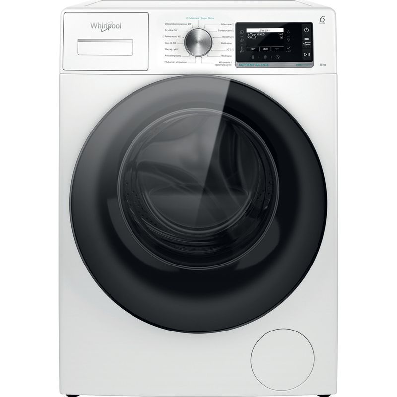 Whirlpool Pralka Wolnostojące W7X 89 SILENCE PL Biel Ładowany od frontu A Frontal