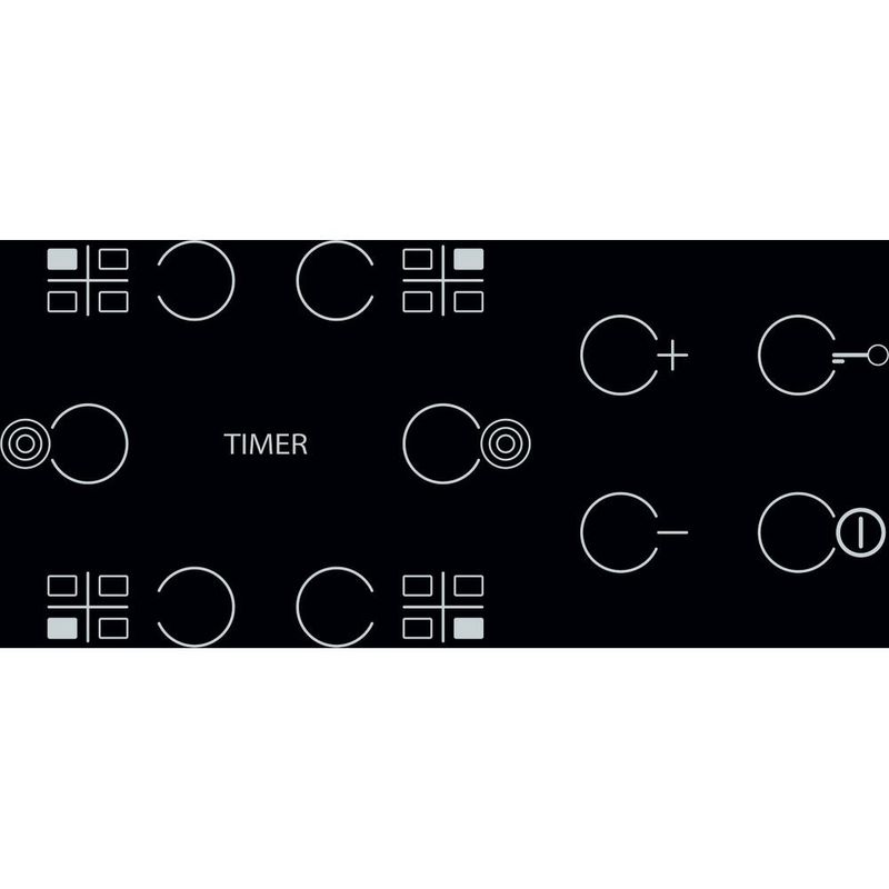 Whirlpool Płyta grzewcza AKT 8210 LX Czarny Radiant vitroceramic Control panel