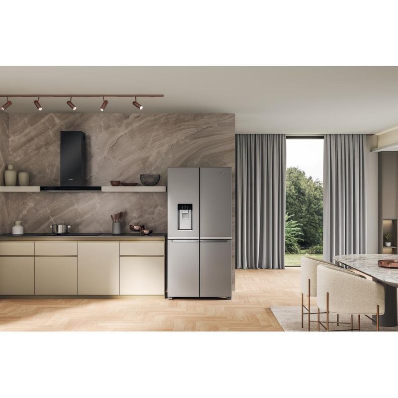 Whirlpool-Side-by-Side-Wolnostojące-WQ9I-MO2L-EF-Inox-Look-Lifestyle-frontal