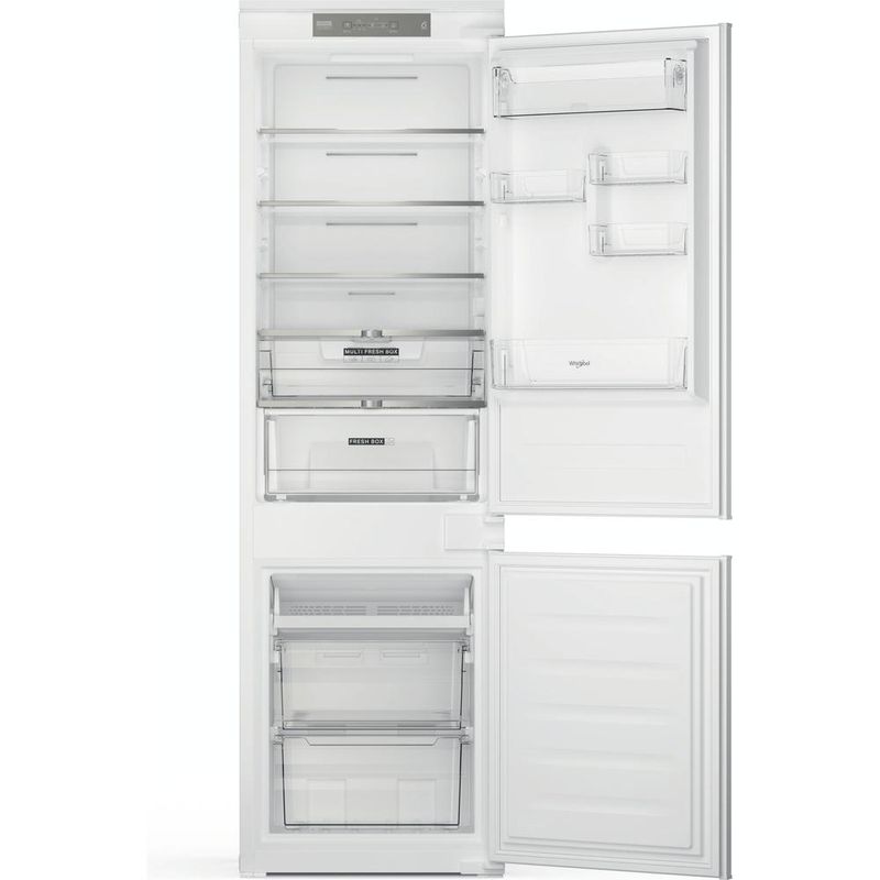 Whirlpool-Lodowka-z-zamrażarką-Do-zabudowy-WHC18-T322-Biel-Dwudrzwiow-y-a-Frontal-open