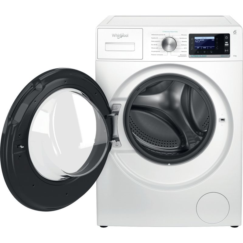 Whirlpool Pralka Wolnostojące W6 88 SILENCE PL Biel Ładowany od frontu A Frontal open
