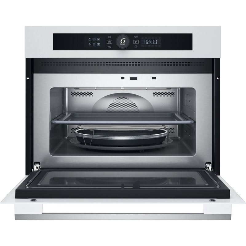 Whirlpool-Mikrofalowka-Do-zabudowy-WMW57DHMW-Biel-Elektroniczny-40-MW-Combi-900-Frontal-open