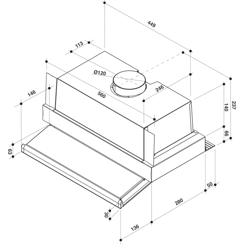 Whirlpool-Okap-Do-zabudowy-WSK64FLSX-Inox-Do-zabudowy-Mechaniczny-Technical-drawing