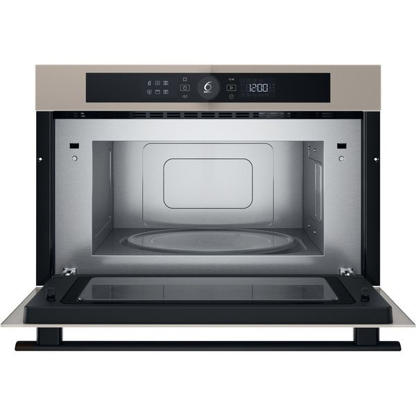 Whirlpool Mikrofalówka Do zabudowy WMD44ME Urban beige Elektroniczny 31 MW + Grill 1000 Frontal open