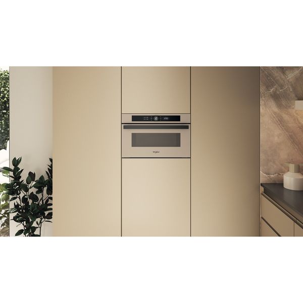 Whirlpool Mikrofalówka Do zabudowy WMD44ME Urban beige Elektroniczny 31 MW + Grill 1000 Lifestyle frontal