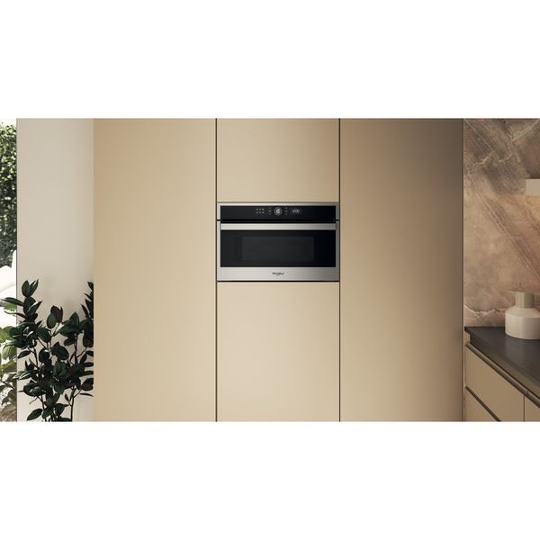 Whirlpool Mikrofalówka Do zabudowy WMD44MX Stal nierdzewna Elektroniczny 31 MW + Grill 1000 Lifestyle frontal