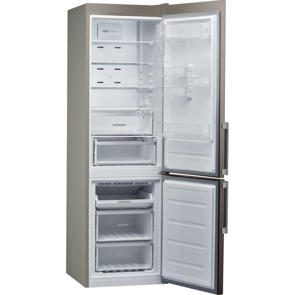 Whirlpool Lodówka z zamrażarką Wolnostojące W9M 941A B H Kolor brązu Dwudrzwiow(y)a Perspective open