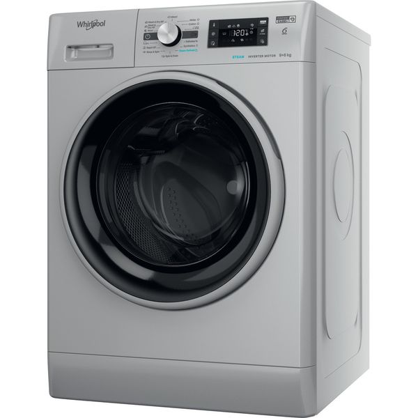 Whirlpool Pralkosuszarka Wolnostojące FFWDB 964489 SBSV EE Srebrny Ładowany od frontu Perspective