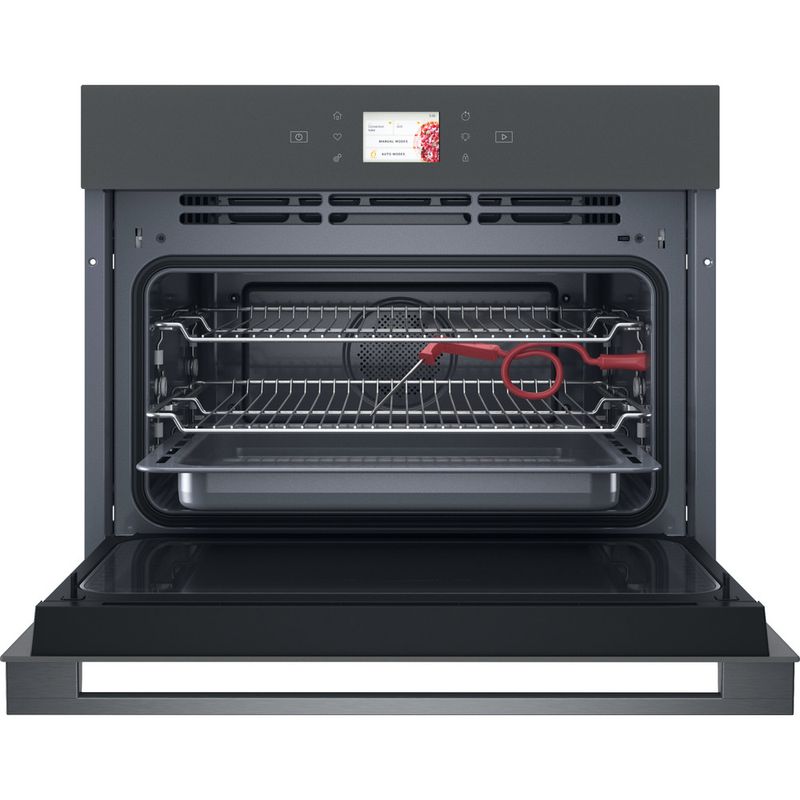 Whirlpool-Mikrofalowka-Do-zabudowy-WCW11O7FHTSSM-Stardust-grey-matte-Elektroniczny-53-MW-Combi-950-Frontal-open