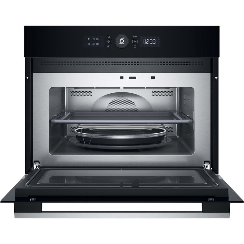 Whirlpool-Mikrofalowka-Do-zabudowy-WMW57DHMX-Stardust-grey-matte-Elektroniczny-40-MW-Combi-900-Frontal-open