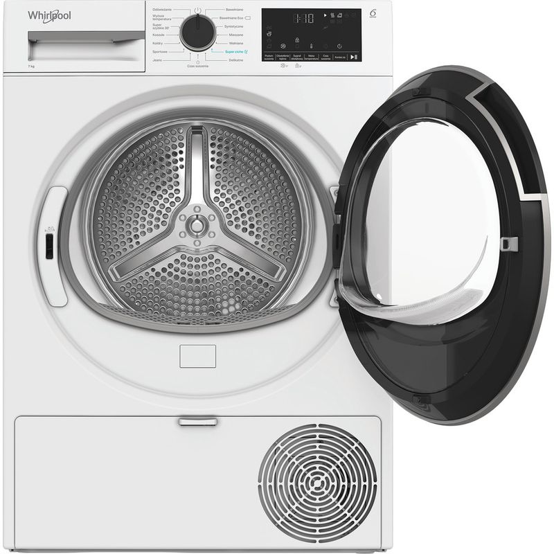 Whirlpool-Suszarka-C-WSD-74M-WBS-PL-Biel-Frontal-open