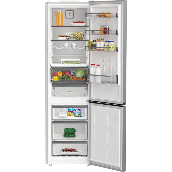 Whirlpool Lodówka z zamrażarką Wolnostojące WHK 26403 XP6E New Silver – ARC 1035 Dwudrzwiow(y)a Lifestyle frontal open