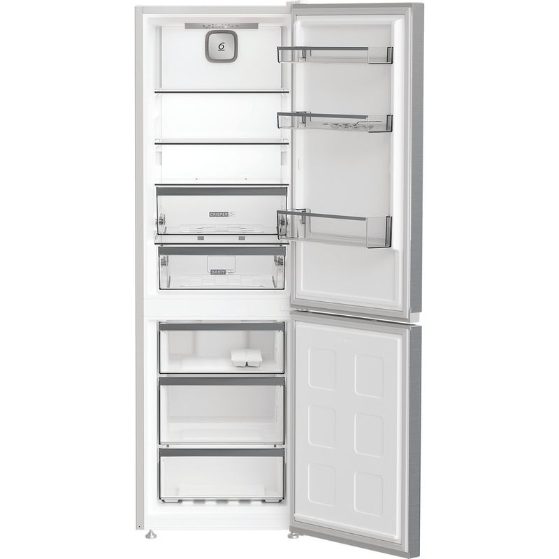 Whirlpool-Lodowka-z-zamrażarką-Wolnostojące-WHK-25364-XP4E-Srebrny-Dwudrzwiow-y-a-Frontal-open