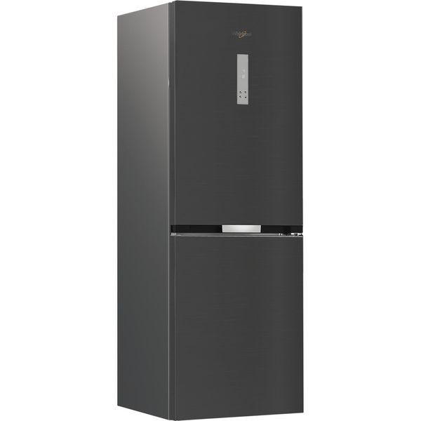 Whirlpool Lodówka z zamrażarką Wolnostojące WHK 26362 XBR4E Czarny Dwudrzwiow(y)a Perspective