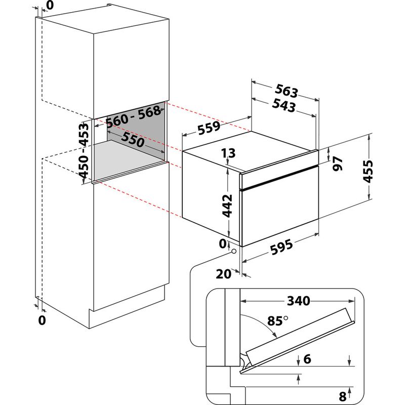 Whirlpool-Piekarnik-Do-zabudowy-WCS6A9PHTSBA-Elektryczny-A--Technical-drawing