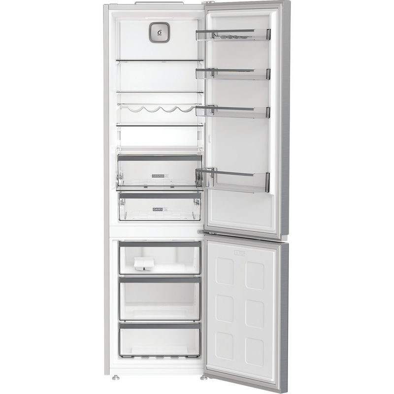 Whirlpool-Lodowka-z-zamrażarką-Wolnostojące-WHK-26402-XP4E-Srebrny-Dwudrzwiow-y-a-Frontal-open