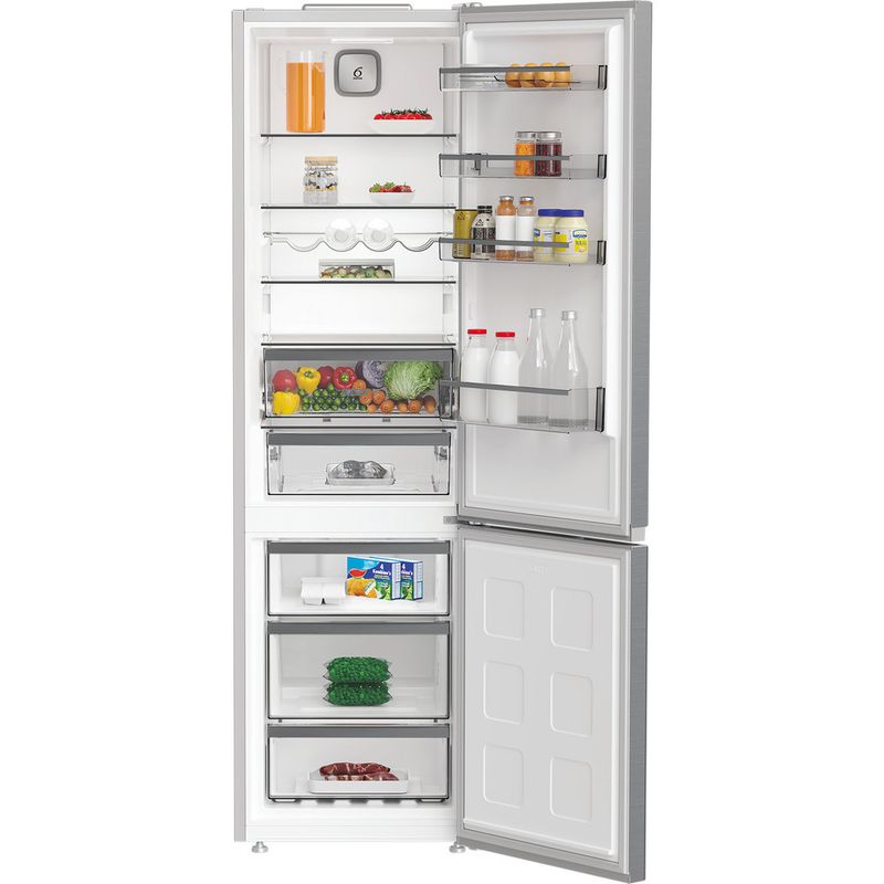 Whirlpool-Lodowka-z-zamrażarką-Wolnostojące-WHK-26402-XP4E-Srebrny-Dwudrzwiow-y-a-Lifestyle-frontal-open