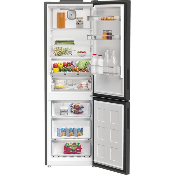 Whirlpool Lodówka z zamrażarką Wolnostojące WPC 83I XBR Srebrny Dwudrzwiow(y)a Lifestyle frontal open