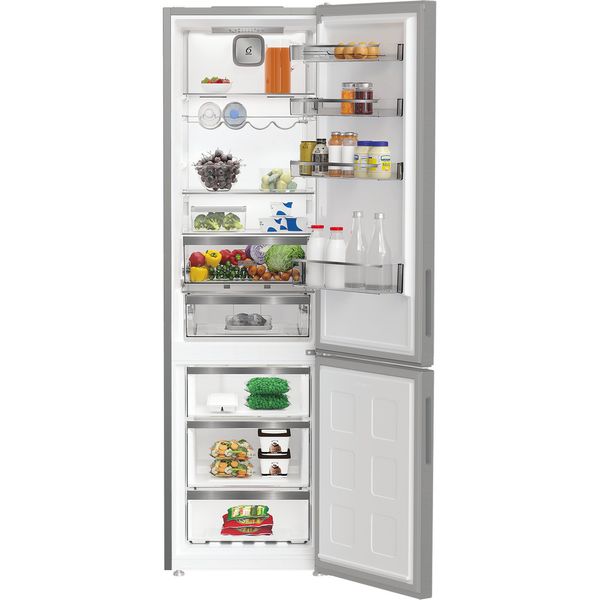 Whirlpool Lodówka z zamrażarką Wolnostojące WPC 94I XP Srebrny Dwudrzwiow(y)a Lifestyle frontal open