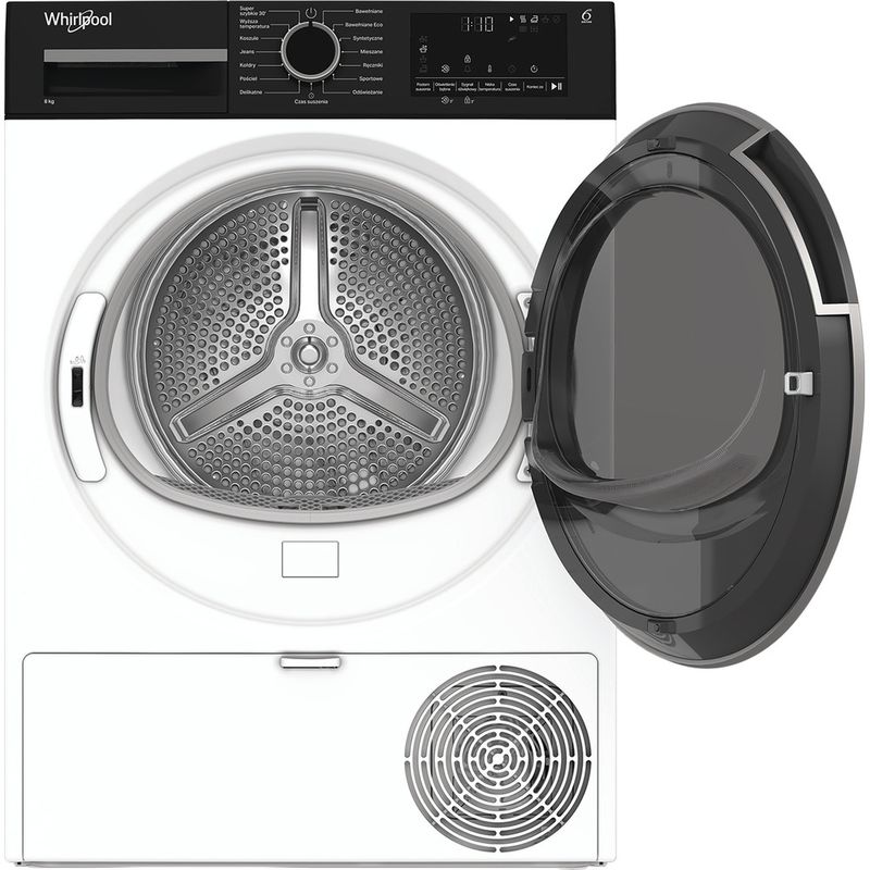 Whirlpool-Suszarka-MX-WSD-83M-WBS-PL-Biel-Frontal-open