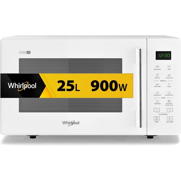 Whirlpool-Mikrofalowka-Wolnostojące-MWP-253-W-Biel-Elektroniczny-25-MW---Grill-900-Frontal