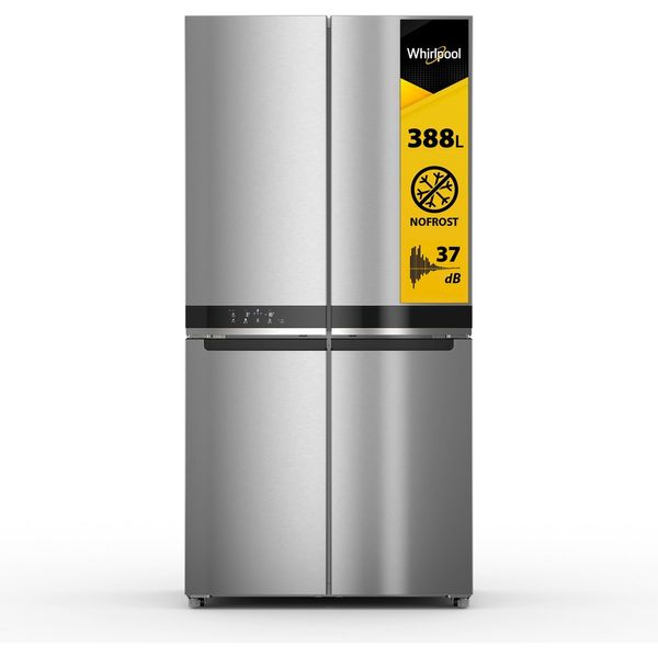 Whirlpool-Side-by-Side-Wolnostojące-WQ9-U3L-EF-Inox-Look-Frontal-open